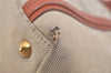 Authentic PRADA LOGO JACQUARD Canvas Leather 2Way Tote Bag BN1671 Beige 3769J