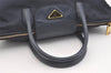 Authentic PRADA Vintage Nylon Tessuto Leather 2Way Shoulder Tote Bag Navy 3770J