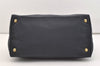 Authentic PRADA Vintage Nylon Tessuto Leather 2Way Shoulder Tote Bag Navy 3770J