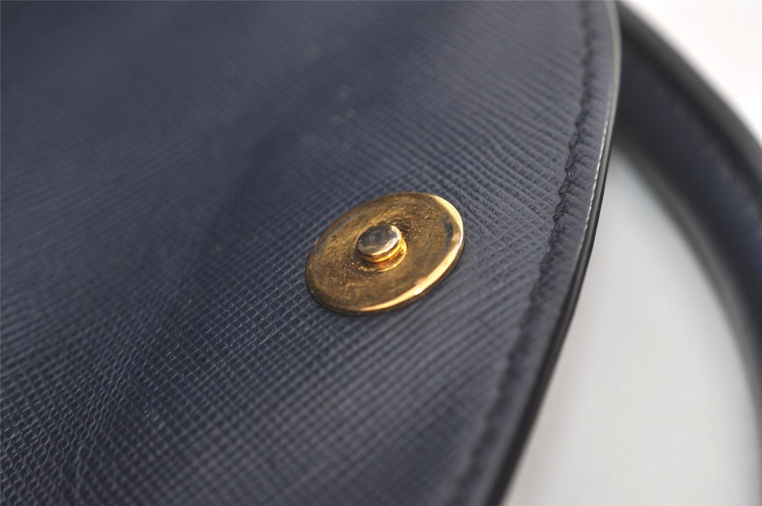 Authentic PRADA Vintage Nylon Tessuto Leather 2Way Shoulder Tote Bag Navy 3770J