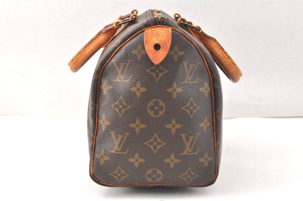 Authentic Louis Vuitton Monogram Speedy 25 Boston Hand Bag M41528 LV 3770K