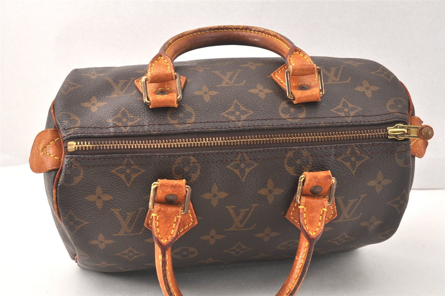 Authentic Louis Vuitton Monogram Speedy 25 Boston Hand Bag M41528 LV 3770K