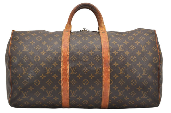 Authentic Louis Vuitton Monogram Keepall 50 Travel Boston Bag M41426 LV 3771K