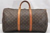 Authentic Louis Vuitton Monogram Keepall 50 Travel Boston Bag M41426 LV 3771K