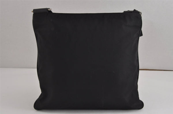 Authentic PRADA Nylon Tessuto Leather Shoulder Cross Body Bag Purse Black 3772J