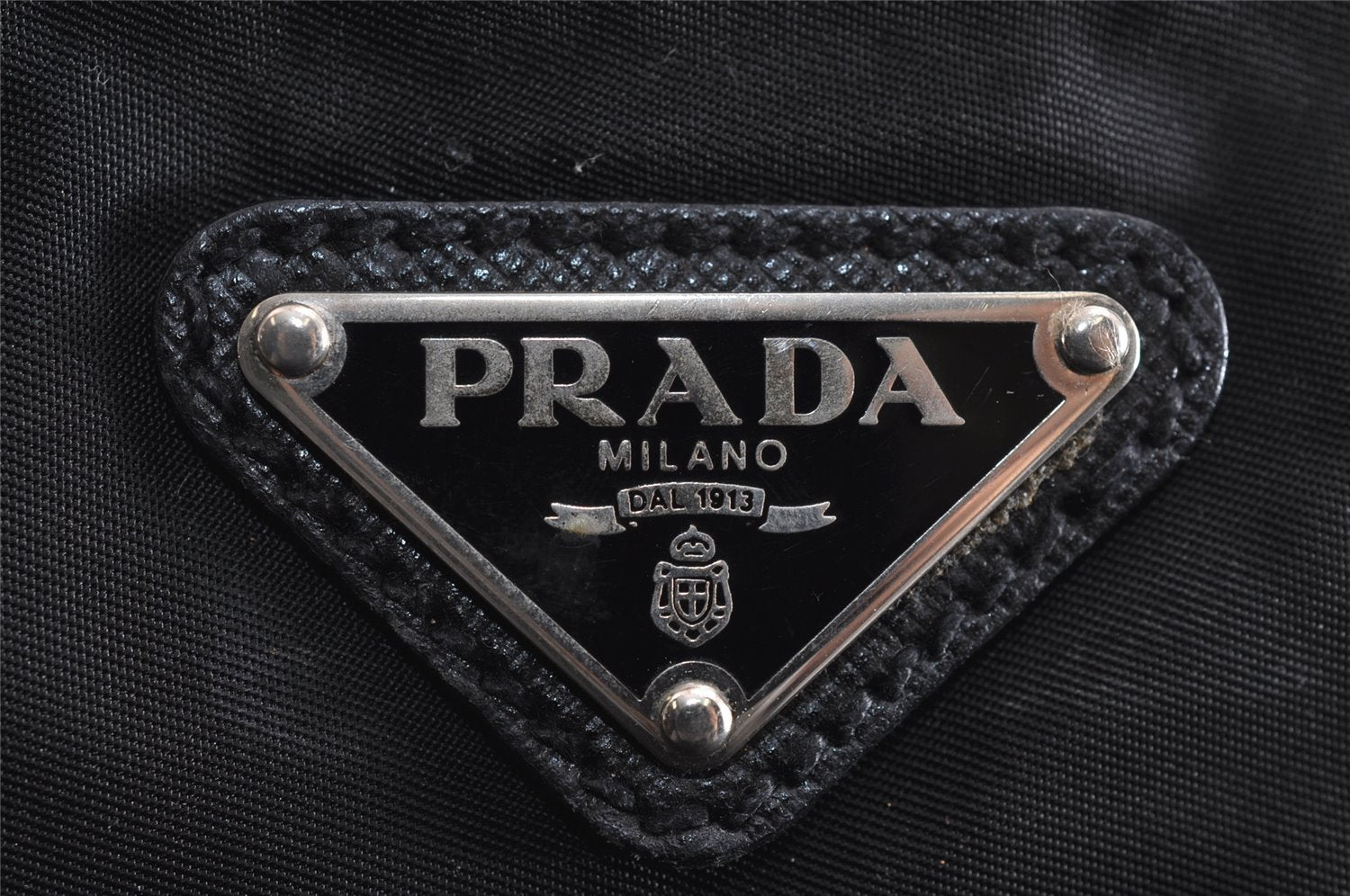 Authentic PRADA Nylon Tessuto Leather Shoulder Cross Body Bag Purse Black 3772J