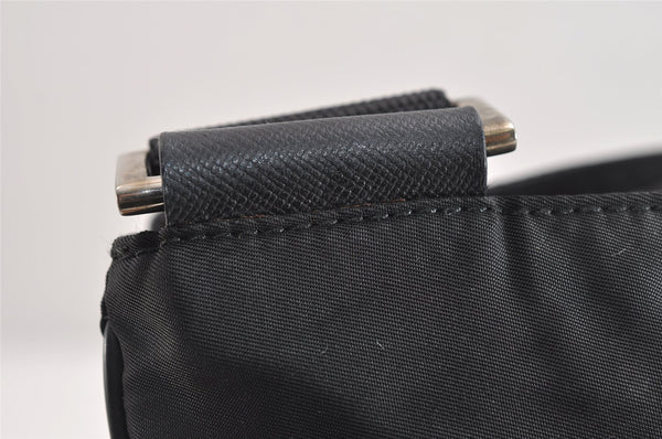 Authentic PRADA Nylon Tessuto Leather Shoulder Cross Body Bag Purse Black 3772J