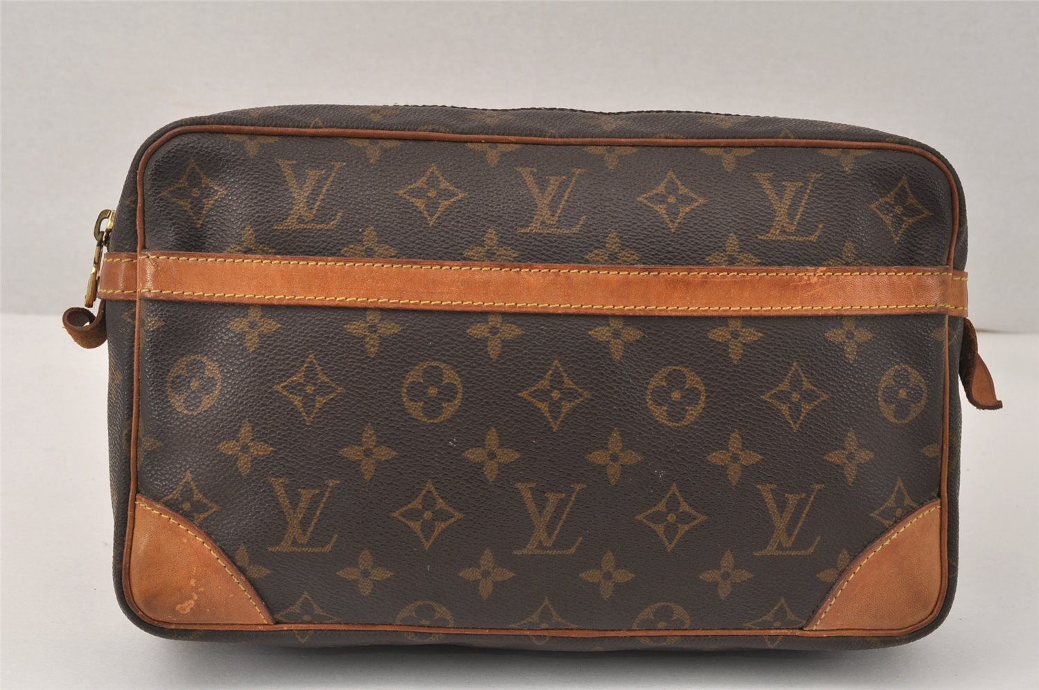 Authentic Louis Vuitton Monogram Compiegne 28 Clutch Hand Bag M51845 LV 3772K
