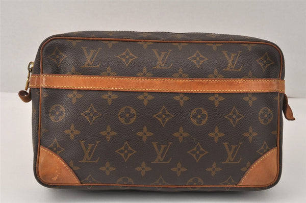 Authentic Louis Vuitton Monogram Compiegne 28 Clutch Hand Bag M51845 LV 3772K