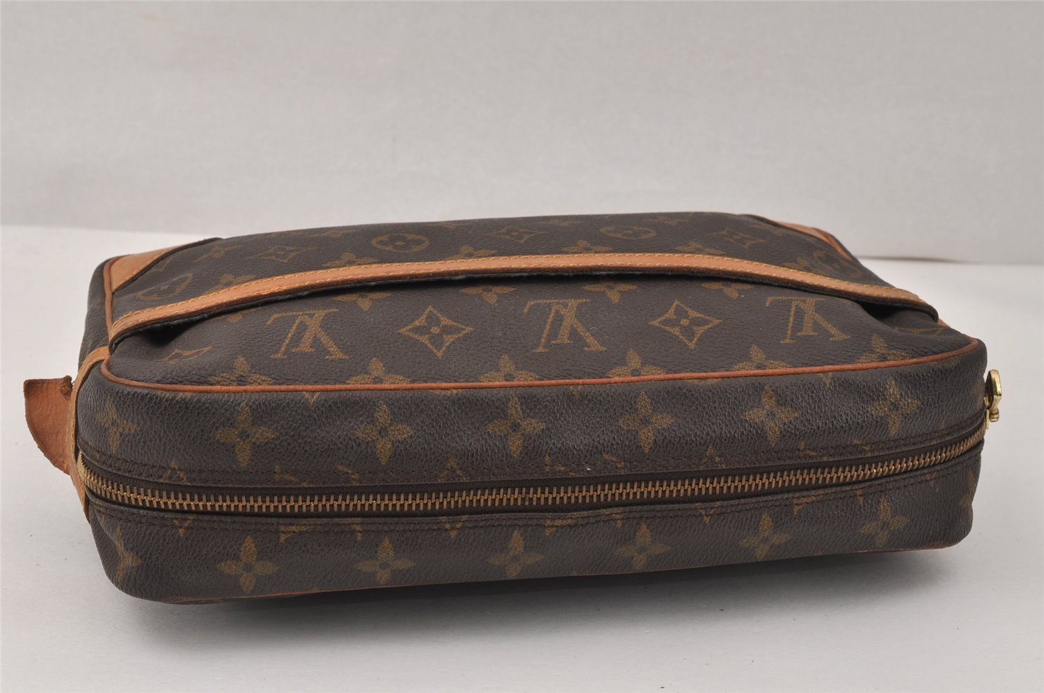 Authentic Louis Vuitton Monogram Compiegne 28 Clutch Hand Bag M51845 LV 3772K