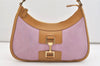 Authentic GUCCI Vintage Shoulder Hand Bag Purse Suede 0014128 Pink 3773J
