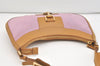Authentic GUCCI Vintage Shoulder Hand Bag Purse Suede 0014128 Pink 3773J