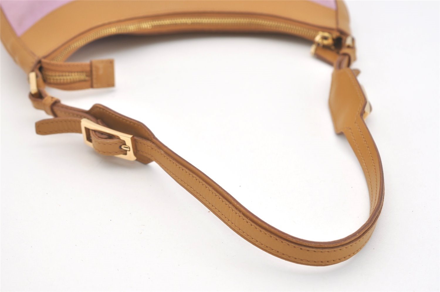 Authentic GUCCI Vintage Shoulder Hand Bag Purse Suede 0014128 Pink 3773J