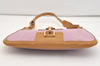 Authentic GUCCI Vintage Shoulder Hand Bag Purse Suede 0014128 Pink 3773J