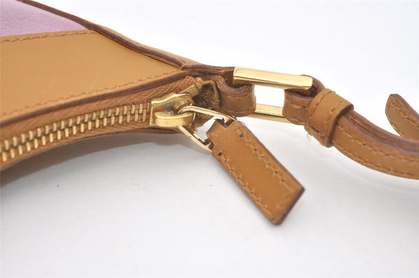 Authentic GUCCI Vintage Shoulder Hand Bag Purse Suede 0014128 Pink 3773J