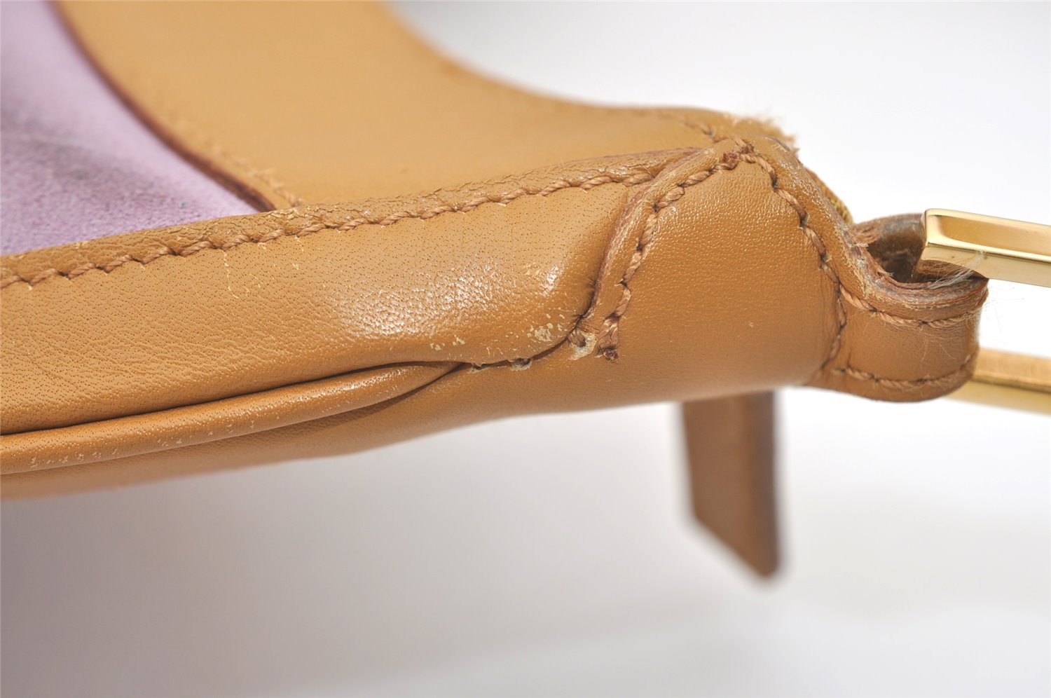 Authentic GUCCI Vintage Shoulder Hand Bag Purse Suede 0014128 Pink 3773J