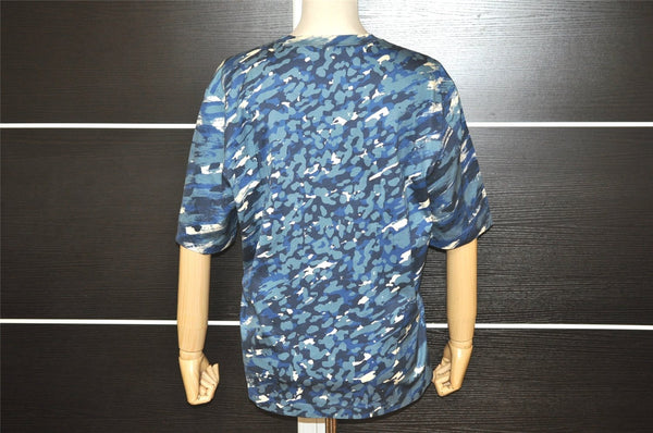 Authentic Louis Vuitton Cotton Short Sleeve T-Shirt USA Size 40 Blue 3774J