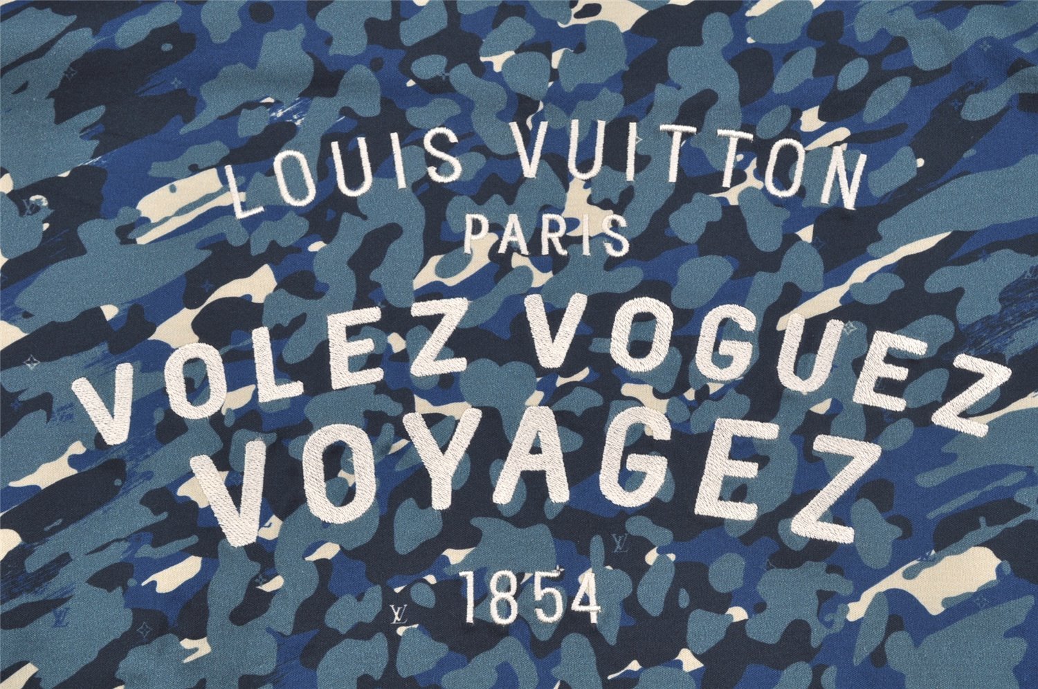 Authentic Louis Vuitton Cotton Short Sleeve T-Shirt USA Size 40 Blue 3774J