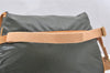 Authentic HUNTING WORLD Shoulder Bag Battue Cloth Nylon Leather Khaki 3774K