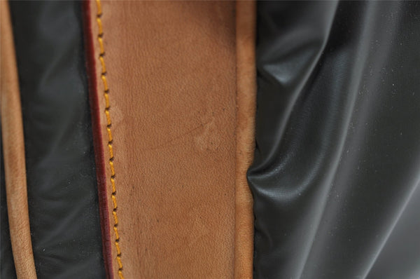 Authentic HUNTING WORLD Shoulder Bag Battue Cloth Nylon Leather Khaki 3774K