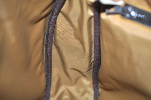 Authentic HUNTING WORLD Shoulder Bag Battue Cloth Nylon Leather Khaki 3774K