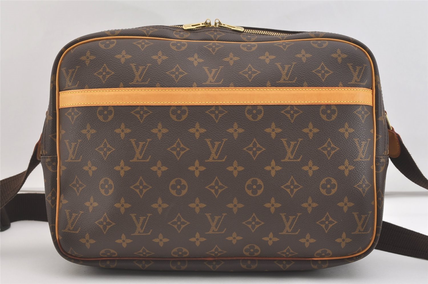 Authentic Louis Vuitton Monogram Reporter GM Shoulder Cross Bag M45252 LV 3775J