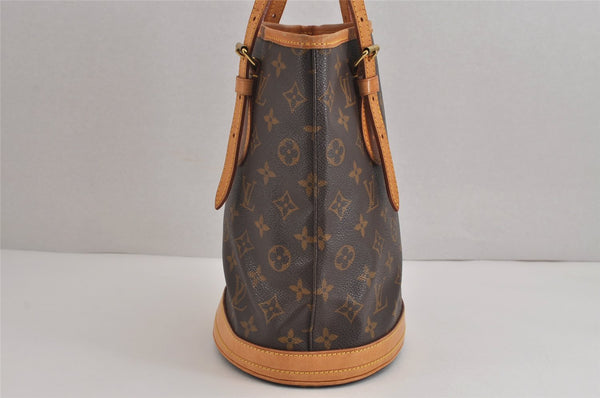 Authentic Louis Vuitton Monogram Bucket PM Shoulder Tote Bag M42238 LV 3776J