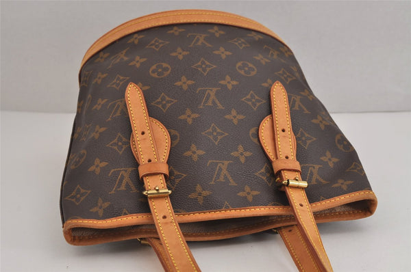Authentic Louis Vuitton Monogram Bucket PM Shoulder Tote Bag M42238 LV 3776J