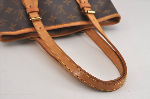 Authentic Louis Vuitton Monogram Bucket PM Shoulder Tote Bag M42238 LV 3776J