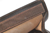 Authentic GUCCI Web Sherry Line Clutch Hand Bag Purse GG PVC Leather Brown 3776K