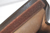 Authentic GUCCI Web Sherry Line Clutch Hand Bag Purse GG PVC Leather Brown 3776K