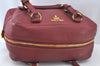 Authentic PRADA Leather Nappa Shoulder Hand Bag Red 3777J