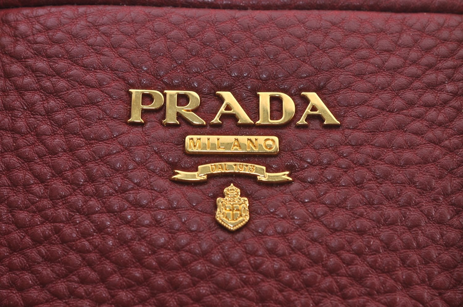 Authentic PRADA Leather Nappa Shoulder Hand Bag Red 3777J