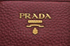 Authentic PRADA Leather Nappa Shoulder Hand Bag Red 3777J