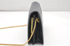 Authentic Christian Dior Chain Shoulder Cross Body Bag Leather Navy Blue 3777K