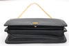 Authentic Christian Dior Chain Shoulder Cross Body Bag Leather Navy Blue 3777K