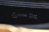 Authentic Christian Dior Chain Shoulder Cross Body Bag Leather Navy Blue 3777K