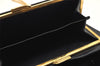 Authentic Christian Dior Chain Shoulder Cross Body Bag Leather Navy Blue 3777K