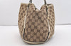 Authentic GUCCI Abbey Shoulder Tote Bag GG Canvas Leather 130736 Brown 3778J