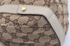 Authentic GUCCI Abbey Shoulder Tote Bag GG Canvas Leather 130736 Brown 3778J