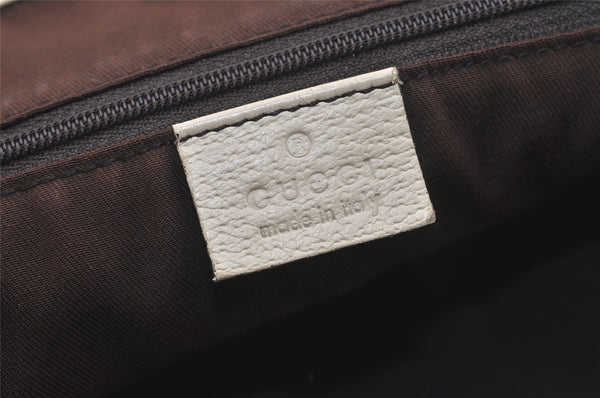 Authentic GUCCI Abbey Shoulder Tote Bag GG Canvas Leather 130736 Brown 3778J