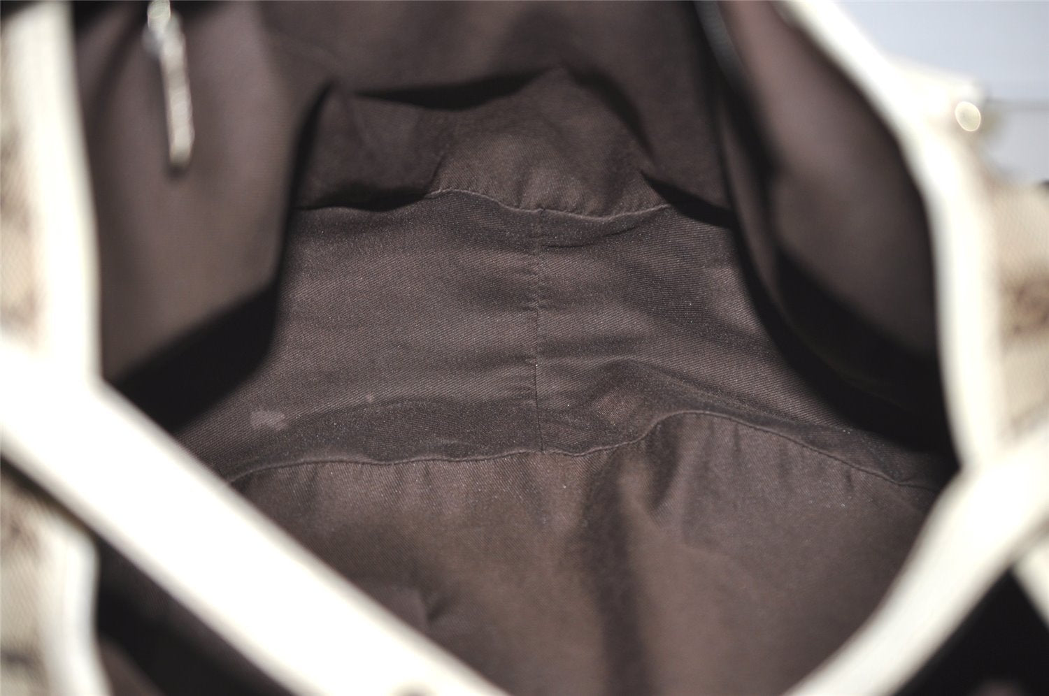 Authentic GUCCI Abbey Shoulder Tote Bag GG Canvas Leather 130736 Brown 3778J