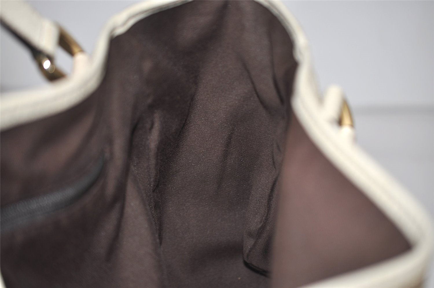 Authentic GUCCI Abbey Shoulder Tote Bag GG Canvas Leather 130736 Brown 3778J