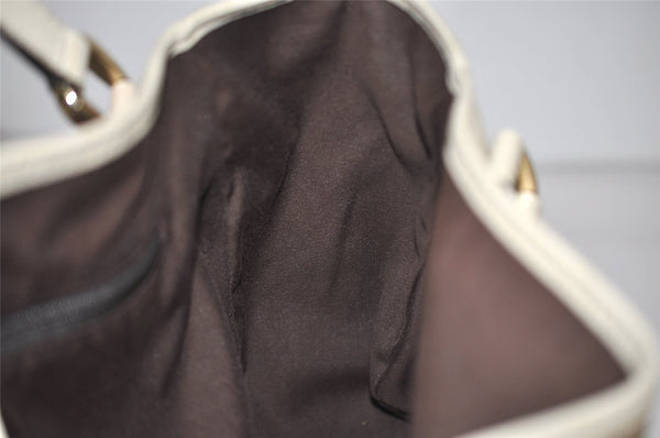 Authentic GUCCI Abbey Shoulder Tote Bag GG Canvas Leather 130736 Brown 3778J