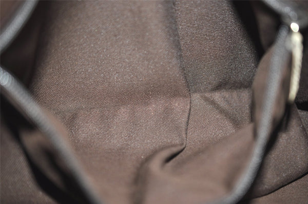 Authentic GUCCI Abbey Shoulder Tote Bag GG Canvas Leather 130736 Brown 3778J