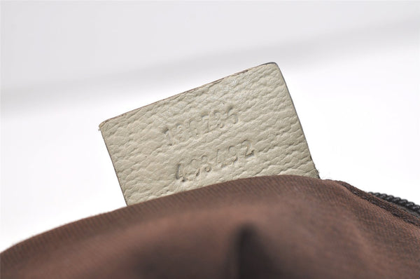 Authentic GUCCI Abbey Shoulder Tote Bag GG Canvas Leather 130736 Brown 3778J