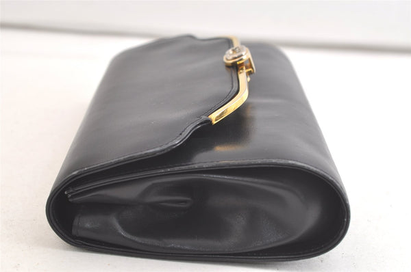 Authentic GUCCI Vintage Shoulder Hand Bag Purse Leather Navy Blue Junk 3778K