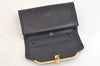 Authentic GUCCI Vintage Shoulder Hand Bag Purse Leather Navy Blue Junk 3778K