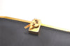 Authentic GUCCI Vintage Shoulder Hand Bag Purse Leather Navy Blue Junk 3778K