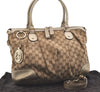Authentic GUCCI Sukey 2Way Tote Bag GG Canvas Leather 285730 Brown 3779J